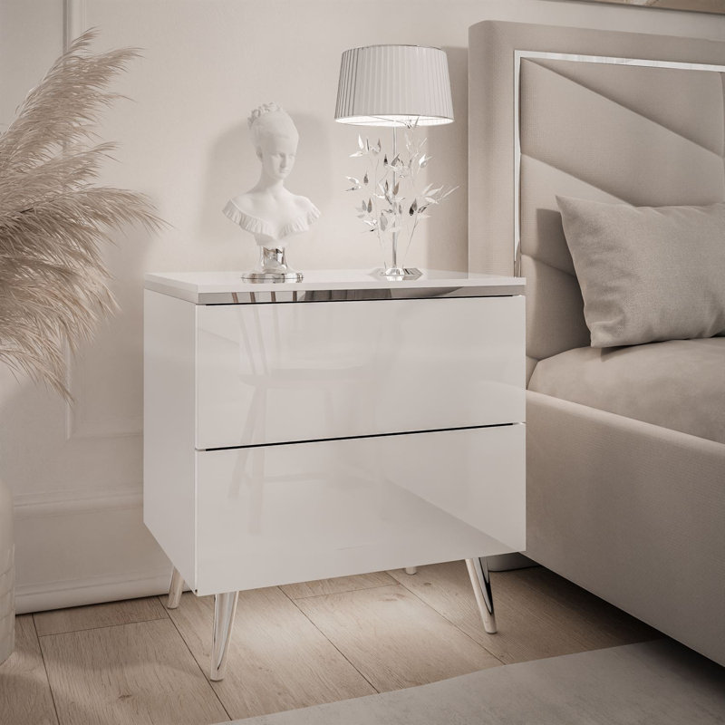 50cm W Manufactured Wood Bedside Table