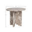 Modern Sculptural Marble Table With Interlocking Base