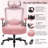 Big and Tall Office Chair with Mesh Back and Leather Seat,Adjustable Armrests-499831923