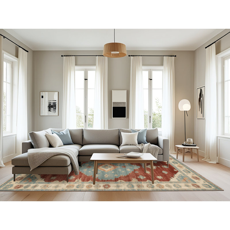 Tapis gris lavable à la machine, Rectangle 6' x 9'