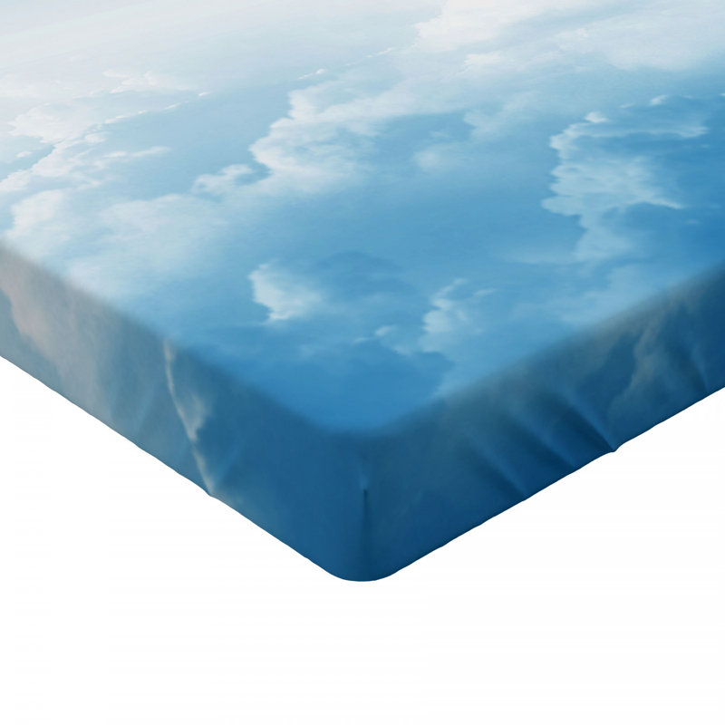 Clouds Microfiber Fitted Sheet, Full Fitted Sheet