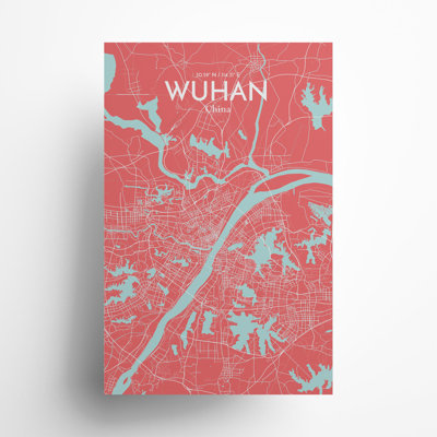 Carte de la ville de Whan, impression