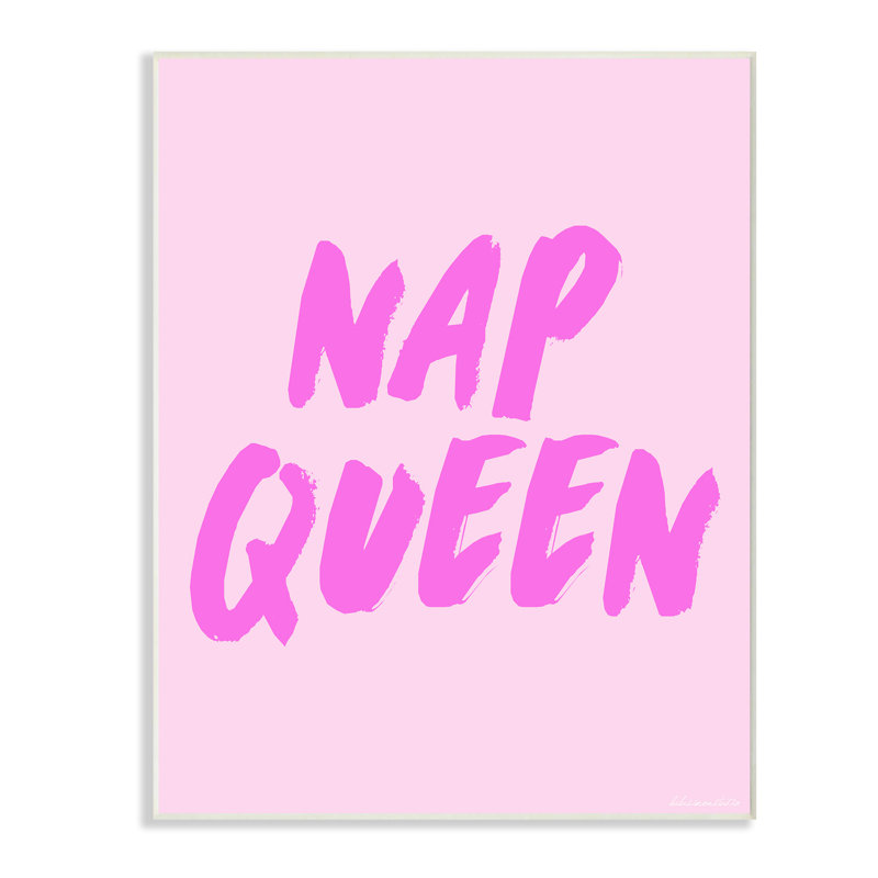 Art mural sur toile Nap Queen Queen par House of Lulu, 10 po x 15 po, Plaque