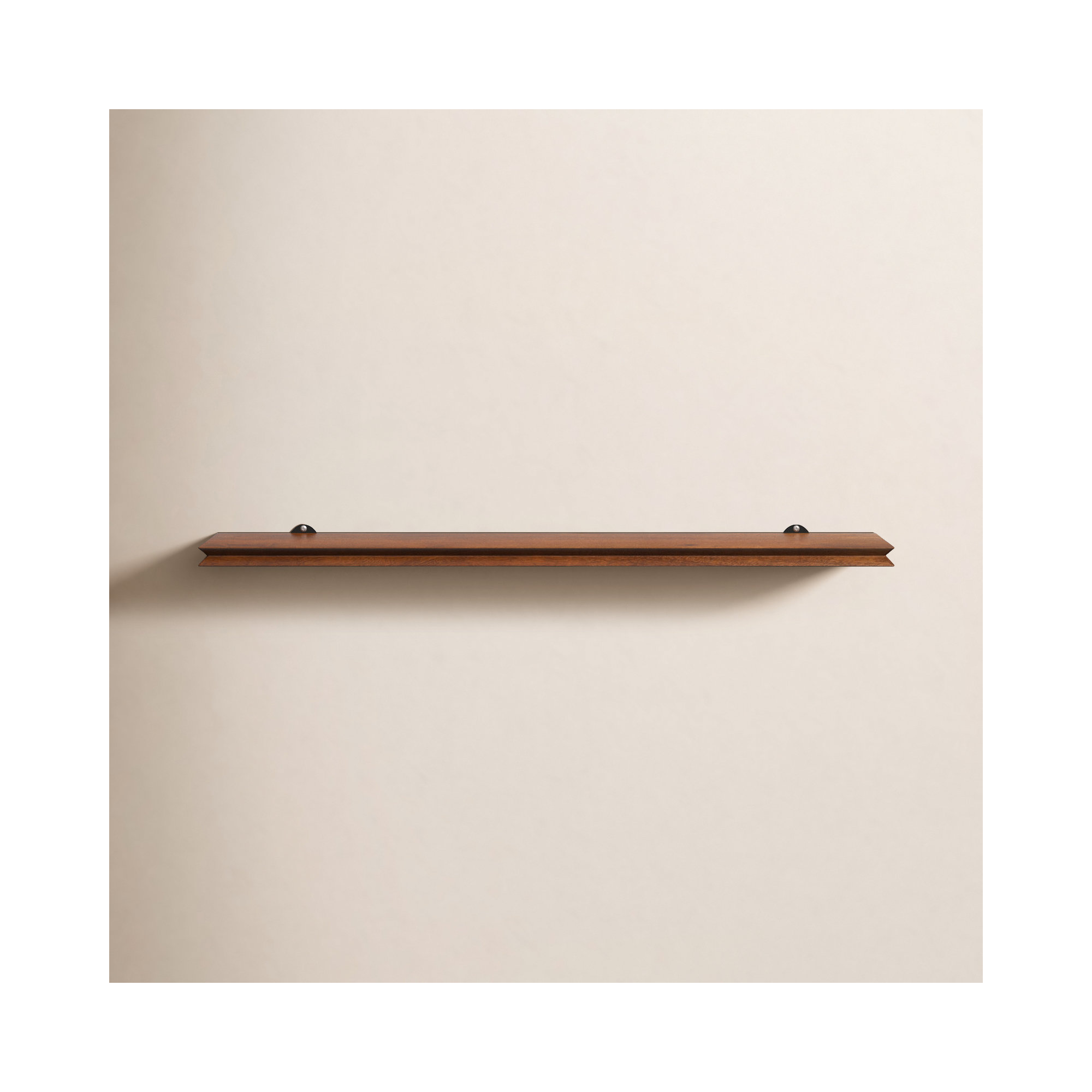 Irie Handcrafted Solid Mango Wood Floating Shelf , Walnut, 1'' H X 36'' W X 6'' D