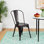 Chaise d'appoint empilable en métal Lily