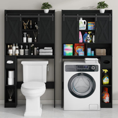 Armoire de rangement au-dessus de la toilette