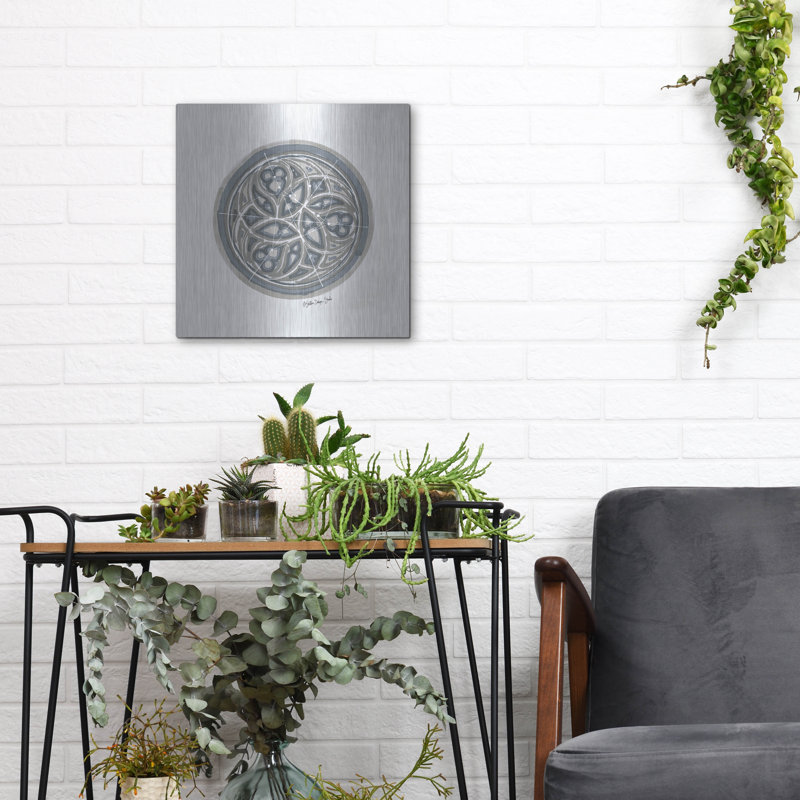 Luxe Metal Art 'Geometry Study 3' By Stellar Desig " Geometry Study 3 " by Stellar Design Studio, 12" H x 12" W