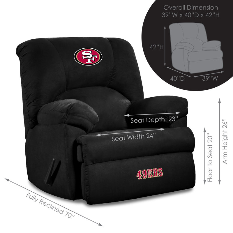 NFL Upholstered Recliner, San Francisco 49ers