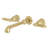 Kingston Brass English Country Two-Handle 3-Hole Wall Mount Bathroom Faucet-138765514-139618834