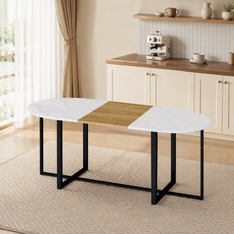 Table à manger moderne pour 4 à 6 personnes