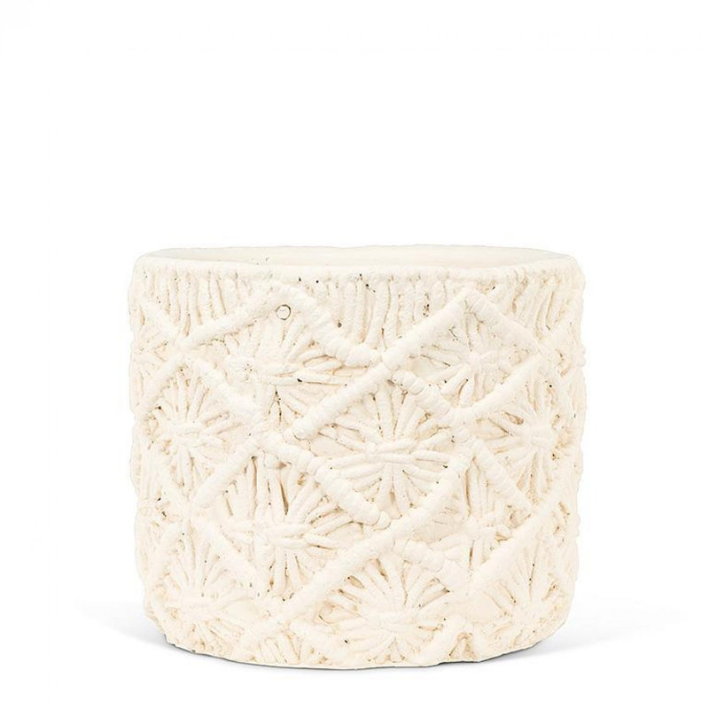 Pot à fleurs en macramé