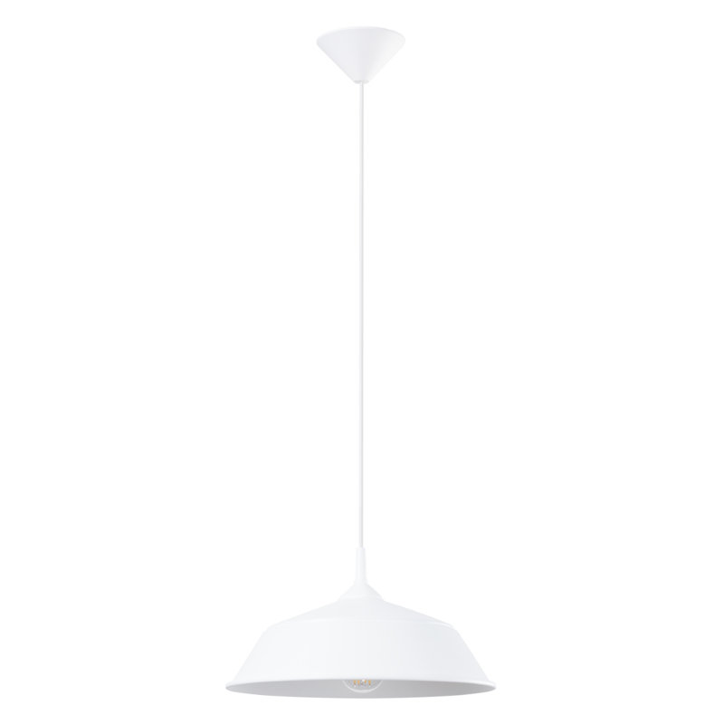 1 - Light Stainless Steel Pendant, White