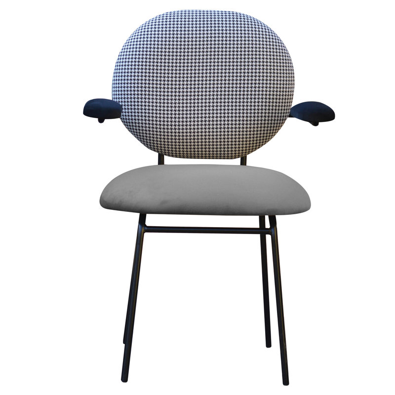 Plum Upholstered Armchair, Gray