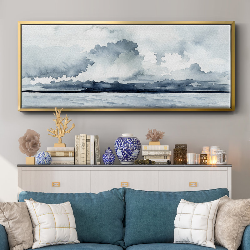 Passing Rain Storm I- Framed Canvas