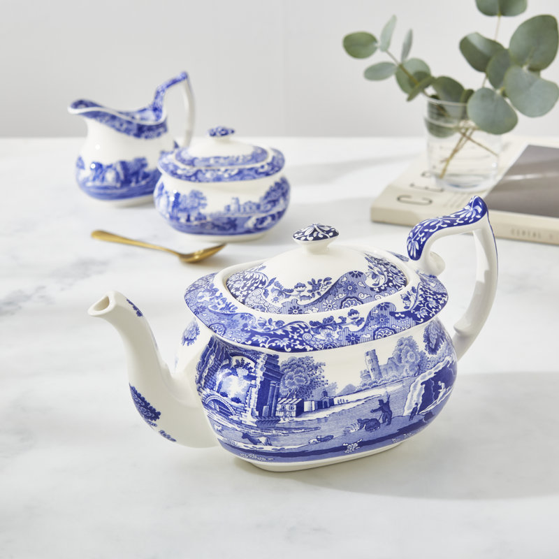 Spode Blue Italian Teapot 2.5 Pt