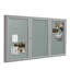 Babillard fermé en vinyle 3 portes avec cadre en satin Ghent-11138451-11138446-11138445