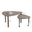 Table basse rotative avec pieds en bois d'hévéa massif-355480