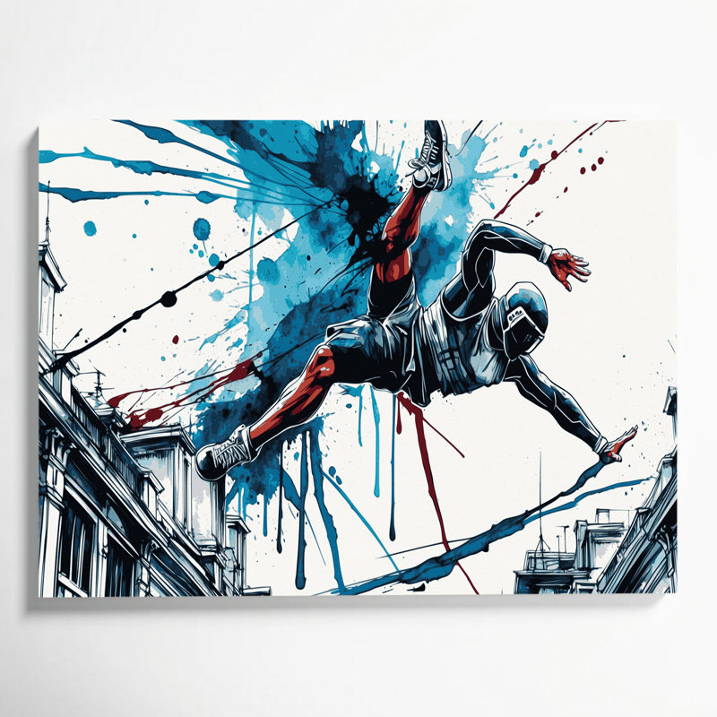 Art sur toile beige Sports Parkour, 11" H x 14" W