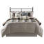 Édredon grand format 7 pièces à chevrons - couleur neutre, imprimé écossais Buffalo, lavable à la machine, édredon, taies décoratives, coussins, jupe pour lit neutre, écossais, rembourrage,