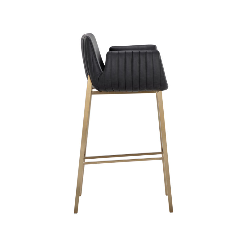 LUCANO COUNTER STOOL - BRAVO BLACK, Black, Bar Stool (30" Seat Height)