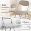 Chaises pliantes avec coussin, ensemble de 4 chaises pliantes rembourrées avec structure en métal durable, aucun assemblage requis pour la fête et la maison beige-1745152930