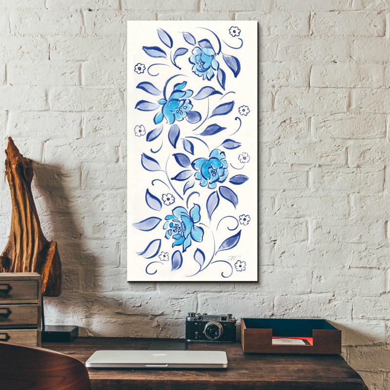 «Peacock Garden X» par Miranda Thomas, art mural en verre acrylique, 12 po x 24 po, H 24 po x l 12 po