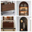 Bibliothèque rotative en bois massif Nut-Brown