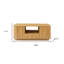 Table basse ovale en bois naturel avec rangement 47 po