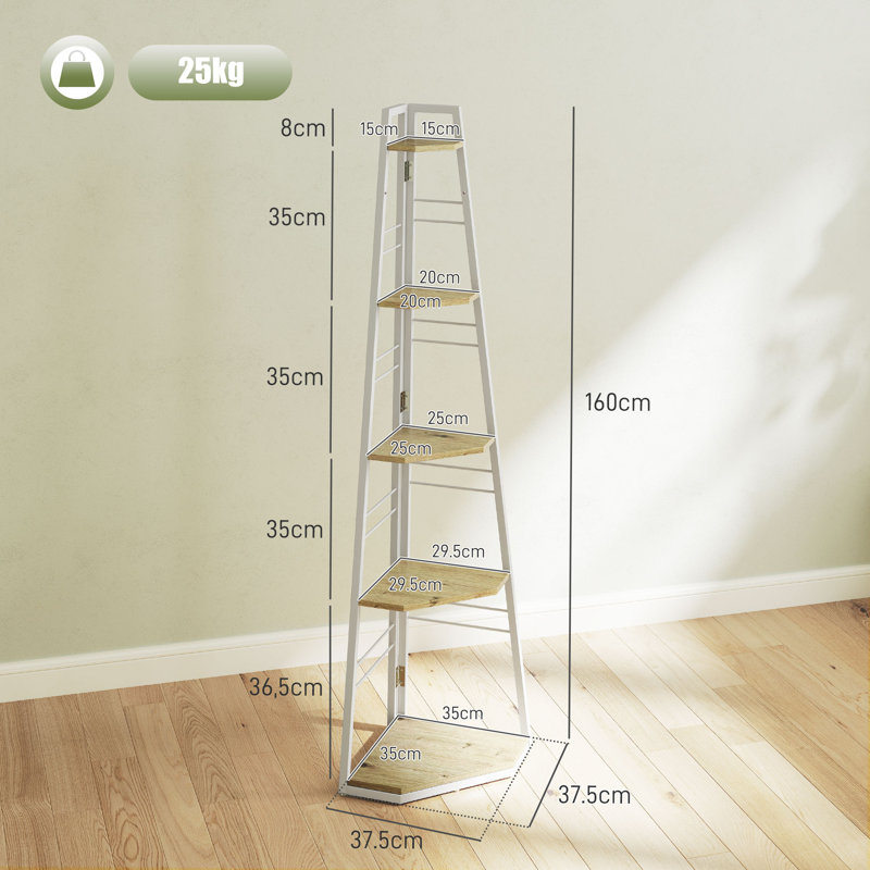 37.5cm W Steel Shelving Unit, Natural