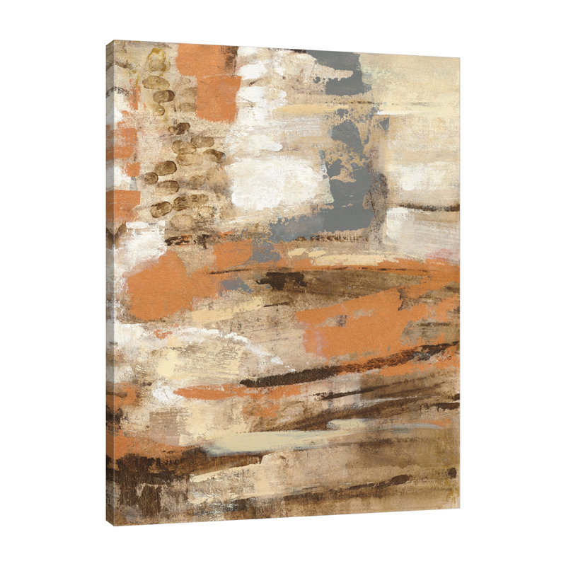 «Copper and Wood III» par Silvia Vassileva, reproduction sur toile tendue, H 16 po x l 16 po x P 1,5 po