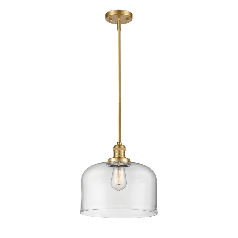 Plemmons 1 - Light Single Pendant, Clear, Satin Gold