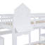 Castle Style Twin Bunk Beds, Solid Wood, Playful Modern Design With Slide And Storage