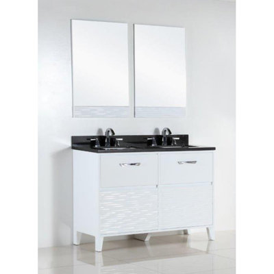 Ensemble de meuble-lavabo de salle de bain double lavabo 48 po