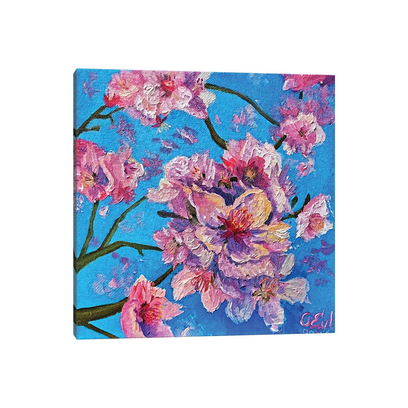 Almond Blossom by Oksana Evteeva - Gallery-Wrapped Canvas Giclée on Canvas, No Frame, 30.48 cm H x 30.48 cm W