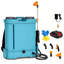 Vaporisateur à dos à piles de 4,2 gallons, pulvérisateur électrique 100 PSI avec batterie rechargeable de 2,6 Ah, fonction de mélange électrique, affichage numérique de la tension et sangles rembourrées pour la pelouse, le jardin et la lutte contre les parasites