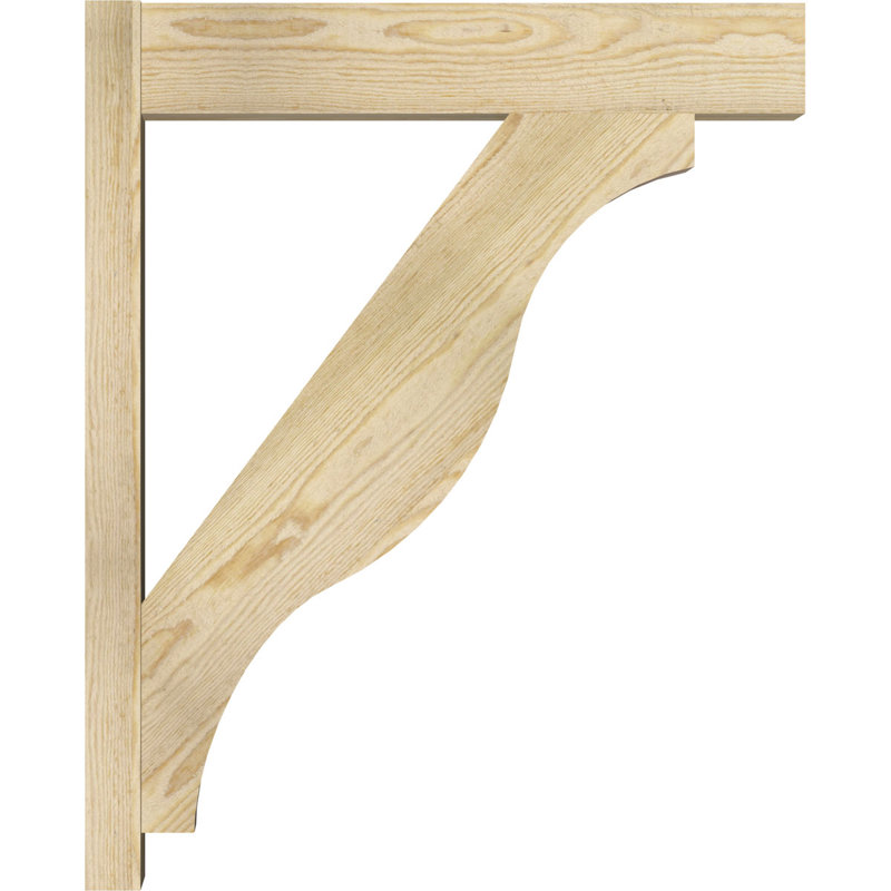 Funston Block Outlooker, 6" W Douglas Fir (Rough Sawn), 26" D x 32" H