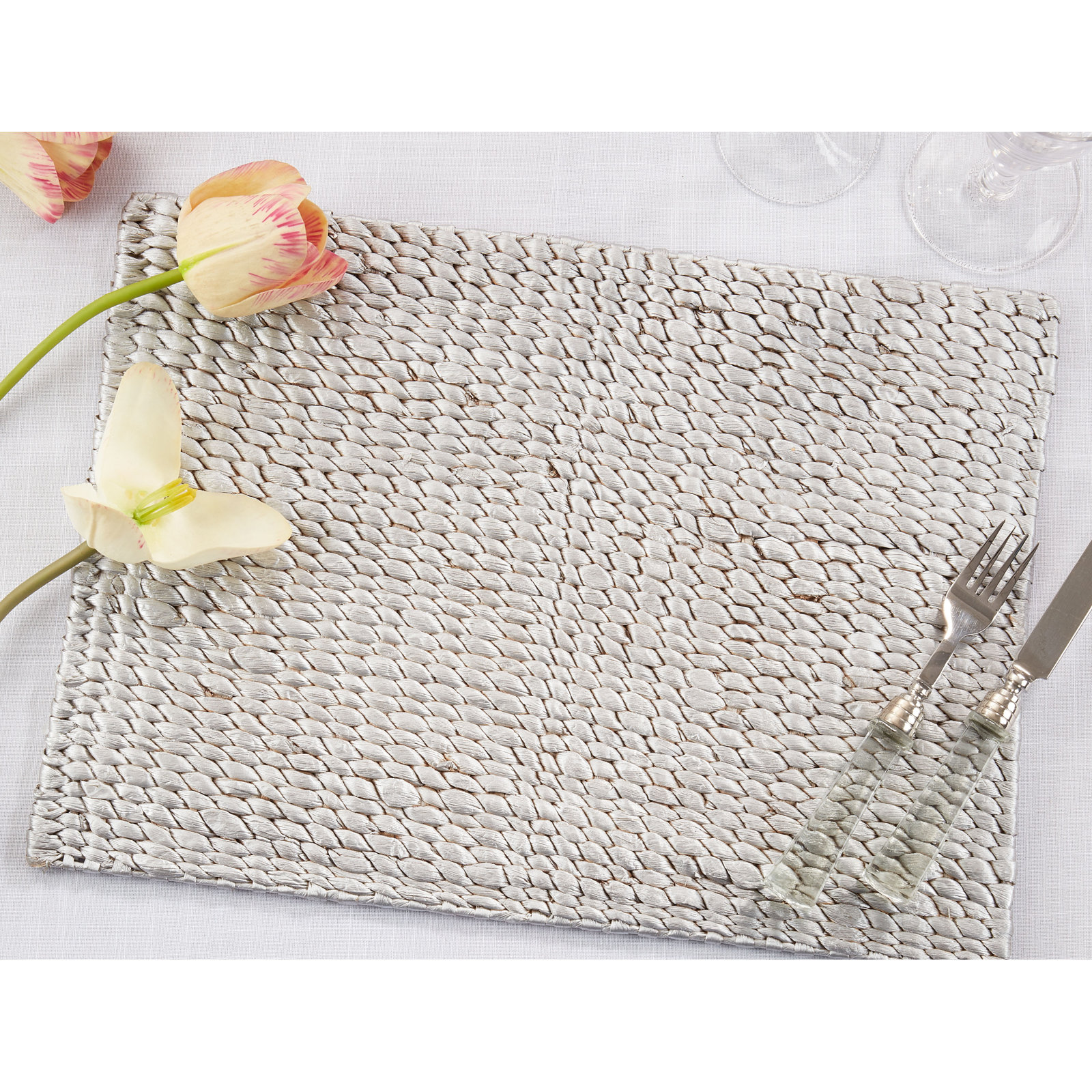 Kailua Collection Kailua Placemat, Silver