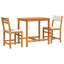  Ensemble de balcon en bois d'acacia blanc crème moyen et durable