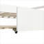 Lit de jour simple en pin massif blanc doux avec cadre gigogne coulissant, aucun sommier requis