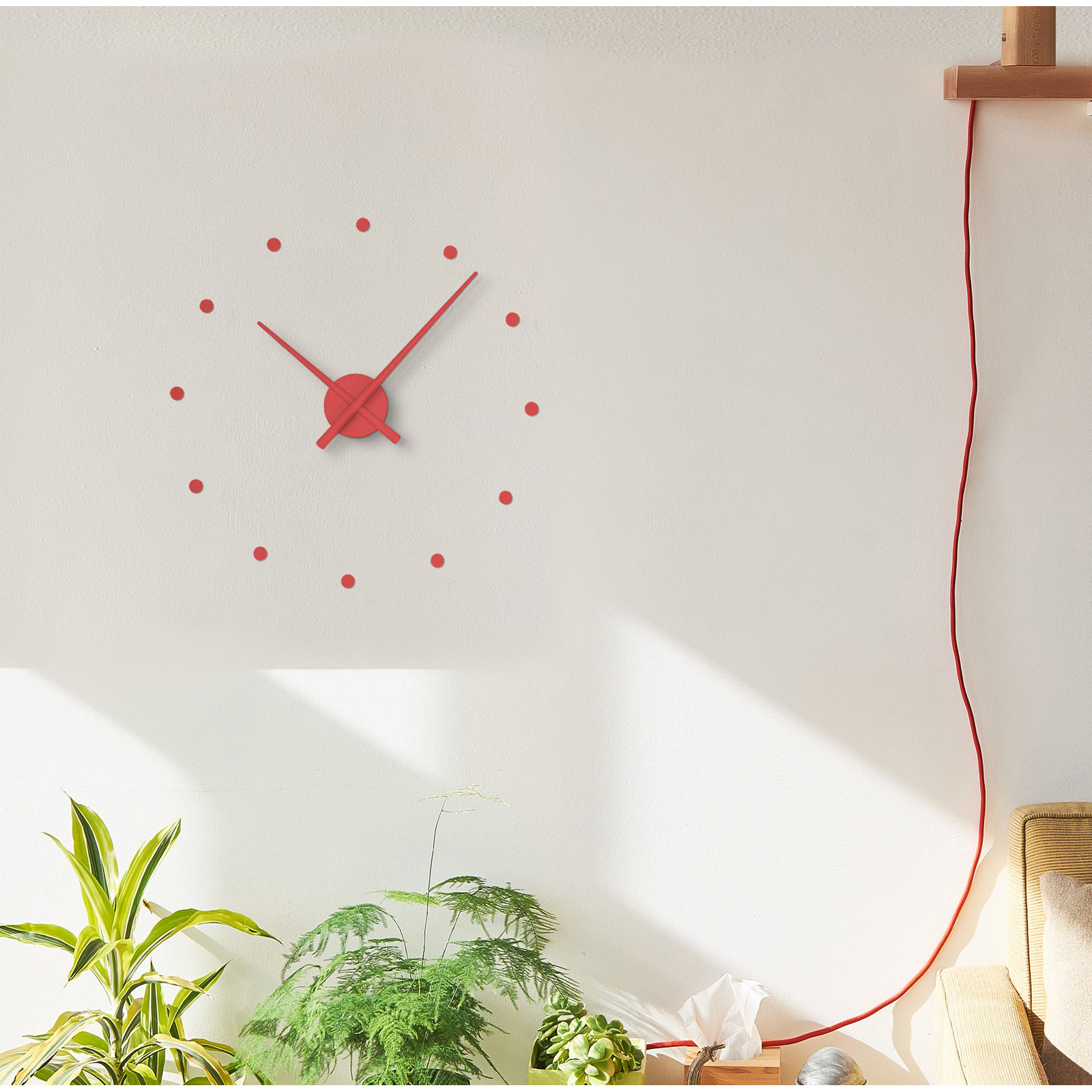 OJ Wall Clock, Red, Small