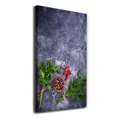 Herbs And Spices - Wrapped Canvas Print