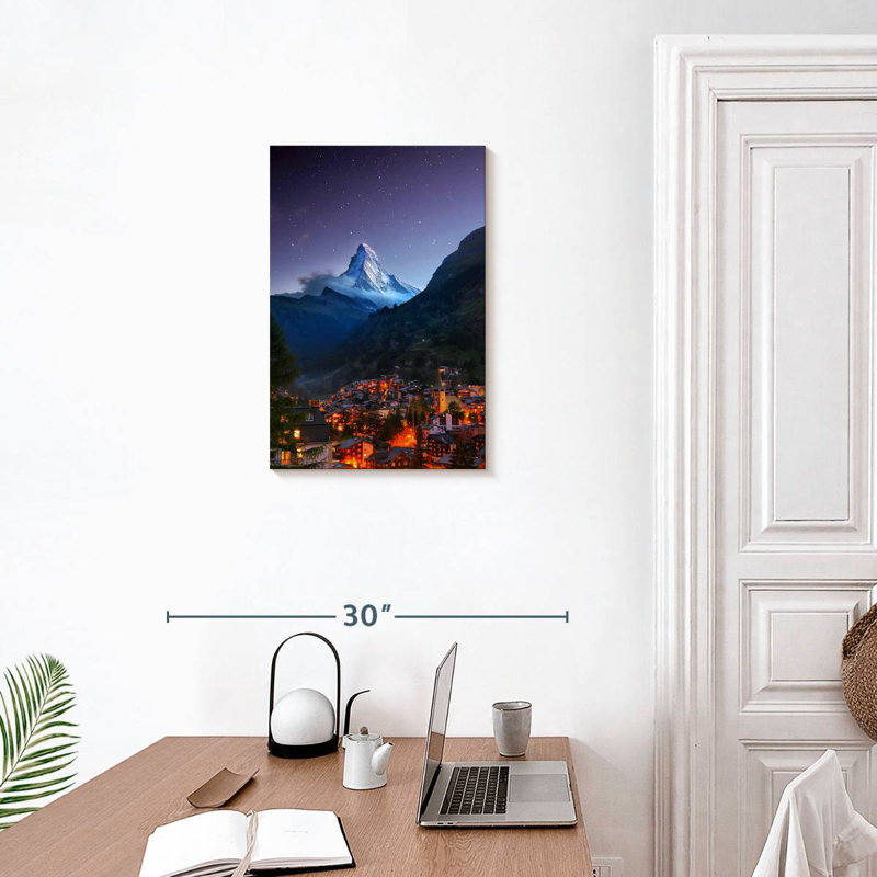 Hannes Zermatt la nuit, H 24 po x l 16 po