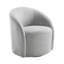 Fauteuil d'appoint pivotant Blue Boucle, structure intérieure en bois massif, aucun assemblage requis-444543264