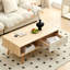 Table basse rectangulaire avec pieds solides, tiroir coulissant pour le rangement, table moderne pour le salon-2122748023