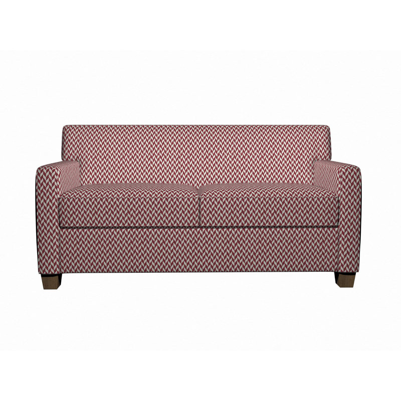 Tissu en lin chevrons, Rouge