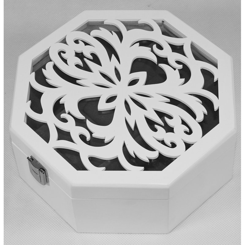 Wood Jewelery Box, White