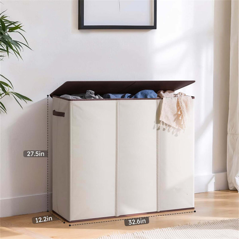 Bhargava Laundry Hamper with Handles, Beige