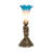 13" High Pink/Blue Tiffany Pond Lily Twin Cherub Accent Lamp-17109945