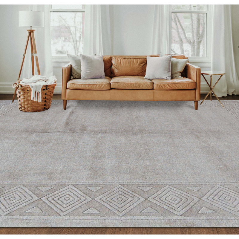 Hand-Knotted High-Quality Brown Area Rug