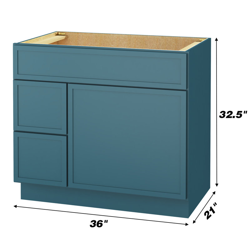 36'' Single Bathroom Vanity Base Only, Teal